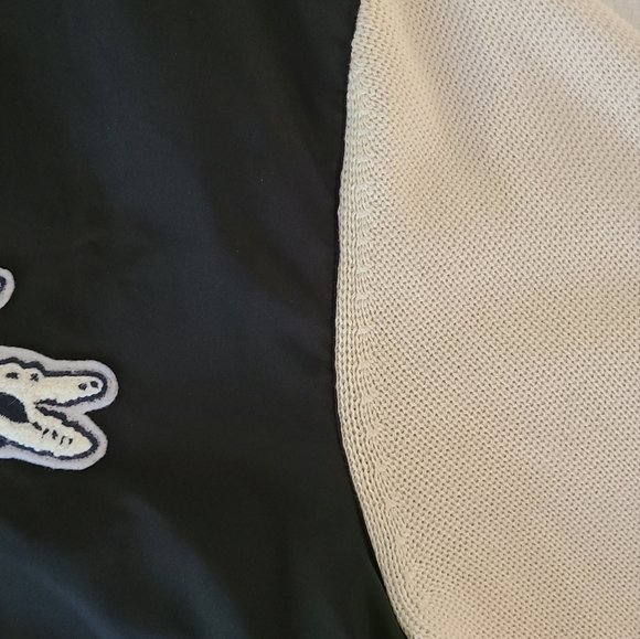 Lacoste Men's Navy Blue/White Nylon Bomber - Picture 6 of 9